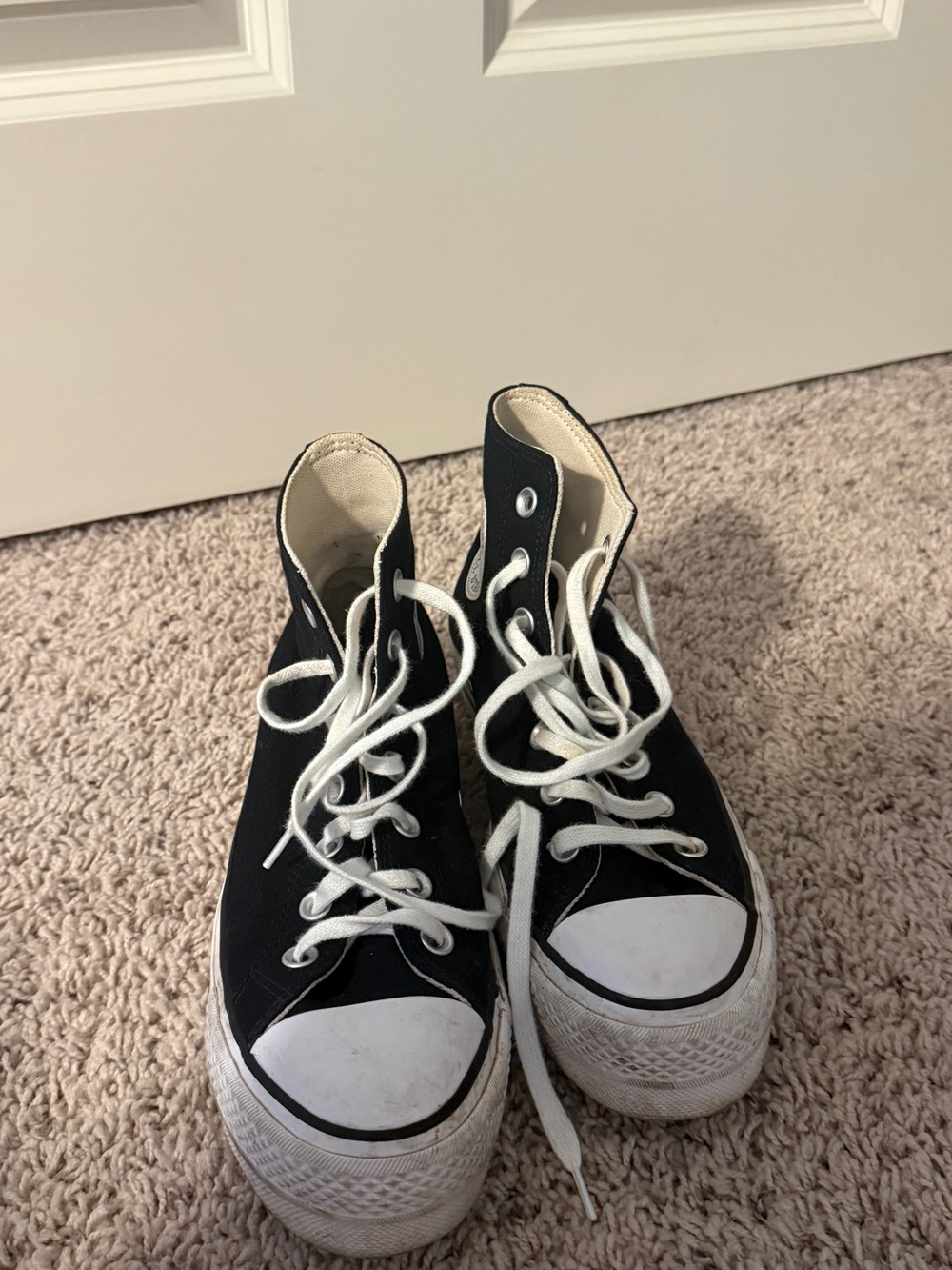 Converse Kids Black High-Top Sneakers with White Accents
